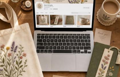 Xu hướng sản phẩm thêu tay bán chạy trên Etsy năm 2026