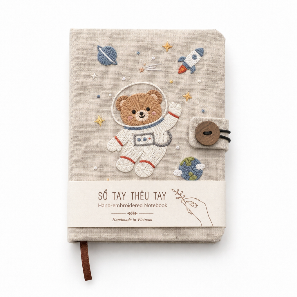 Notebook A6 Bìa Thêu